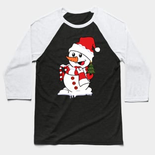 Funny Snowman Christmas Tree Xmas Gift Baseball T-Shirt